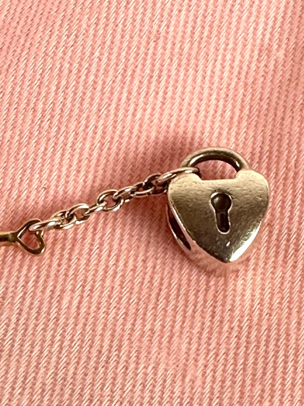 Pandora Retired Key to My Heart Charm, Heart Lock and Key